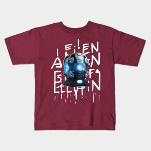 Alien energy block structure Kids T-Shirt